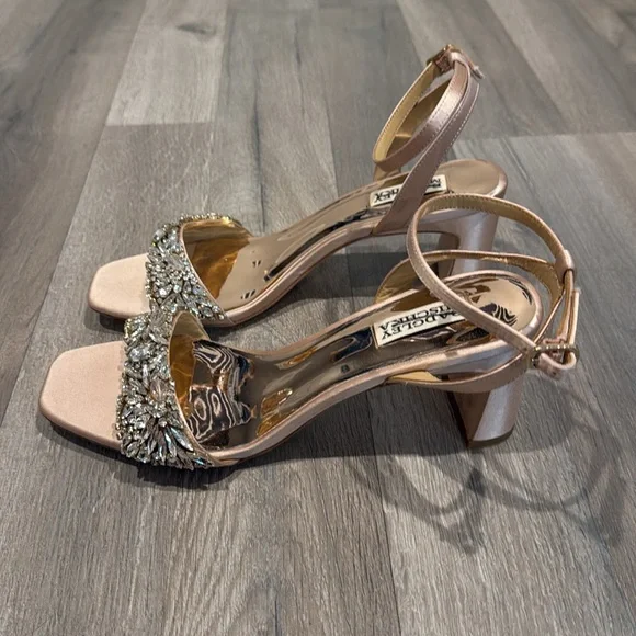 Badgley Mischka Marsha Satin Rhinestone Heel - Picture 4 of 10